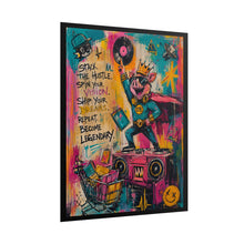 Load image into Gallery viewer, Stack the Hustle Spin Your Vision Ship Your Dreams Repeat Become Legendary Rolled Poster — Urban Pop Art Entrepreneur Wall Art
