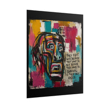 Load image into Gallery viewer, Survival Is Their Only Choice Rolled Poster — Abstract Emotional Struggle Wall Art
