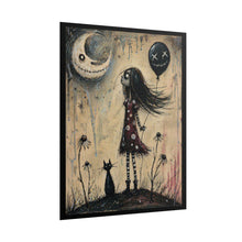 Load image into Gallery viewer, Rolled Poster — Gothic Girl Moon Balloon Art Print
