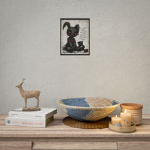 Load image into Gallery viewer, Gothic Bunny Heart Poster — 'The Toughest Battles Are Fought in Silence' Rolled Art Print
