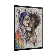 Load image into Gallery viewer, "Perfect To Be Proud" Pride Art | Sketch Style Kissing Queer Lovers Poster
