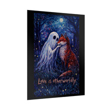 Load image into Gallery viewer, Rolled Poster — "Love Is Otherworldly" Ghost &amp; Fox Fantasy Art Print
