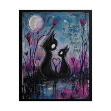 Load image into Gallery viewer, Rolled Poster – Romantic Foxes Art Print with “I Found My Heart the Day I Lost Myself in Yours” Quote
