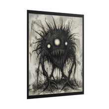 Load image into Gallery viewer, Horror Monster Illustration Poster - Creepy Three-Eyed Creature Rolled Art Print
