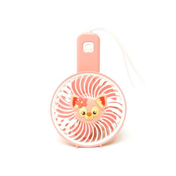 RECHARGEABLE PORTABLE MINI FAN 3 SPEED FOLDABLE PINK
