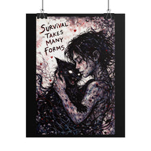 Load image into Gallery viewer, Survival Takes Many Forms Poster – Emotional Gothic Art Print
