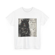 Load image into Gallery viewer, Gothic Catgirl Tee — “Even in the Darkest Night the Stars Will Always Shine”
