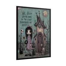 Load image into Gallery viewer, We Bloom in the Dark Rolled Poster — Gothic Whimsical Fantasy Wall Art
