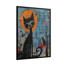 Load image into Gallery viewer, Whimsical Cat Art Poster — "The Right Kind of Love" Inspirational Rolled Print
