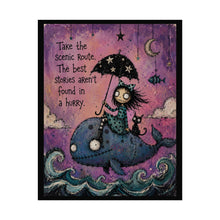 Load image into Gallery viewer, Take the Scenic Route Rolled Poster — Gothic Whimsical Ocean Fantasy Wall Art
