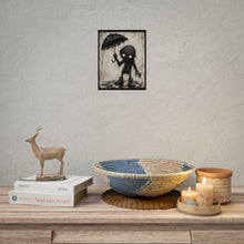 Load image into Gallery viewer, Gothic Rain Creature Rolled Poster — Dark Cute Monster Art Print (Umbrella)
