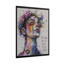 Load image into Gallery viewer, "Don't Have To Hide" Pride Art | Fine Line Sketch Upward Gaze Poster
