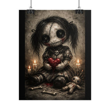Load image into Gallery viewer, Gothic Voodoo Doll Poster – Creepy Cute Horror Art Print
