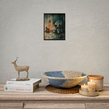 Load image into Gallery viewer, Rolled Poster — Moody Teddy Bear Art Print with 'Some Nights Not Even Shadows Stay' — Dark Nursery Wall Decor
