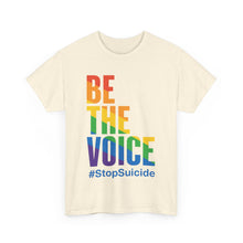 Load image into Gallery viewer, Be The Voice #StopSuicide Pride T-Shirt - Size S - 5XL
