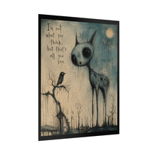 Load image into Gallery viewer, Surreal Deer Poster – "I'm not what you think, but that's all you see" Rolled Art Print
