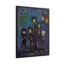 Load image into Gallery viewer, Inclusive Emo Pride Art Print - "Be Yourself, Everyone Else Is Already Taken"
