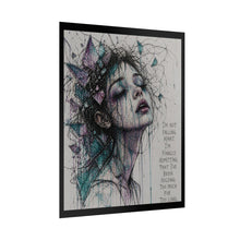 Load image into Gallery viewer, Rolled Poster — Moody Girl Portrait with Quote: “I’m Not Falling Apart…”
