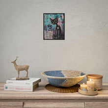 Load image into Gallery viewer, Rolled Poster — 'Your Trauma Was Never Your Fault' Black Cat Art Print, Moody Cute Wall Decor for Healing &amp; Mental Health Awareness
