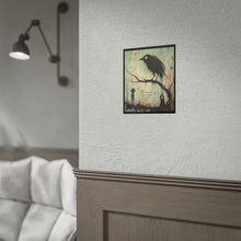 Load image into Gallery viewer, Gothic Crow Art Poster — "Make Stupid Mistakes" Motivational Wall Print
