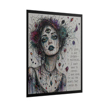 Load image into Gallery viewer, Rolled Poster — Third Eye Woman Art Print with Quote: “My Love Is Not Divided It Multiplies”
