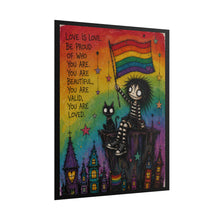 Load image into Gallery viewer, "You Are Valid" Pride Wall Art | Whimsical Cliffside Flag Poster
