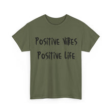 Load image into Gallery viewer, Positive Vibes. Positive Life T-Shirt - Sizes S M L XL 2XL 3XL 4XL 5XL
