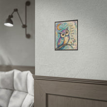 Load image into Gallery viewer, "Let Your Light Lead" Whimsical Moon Owl Poster

