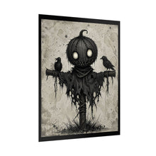 Load image into Gallery viewer, Scarecrow Pumpkin Poster – Spooky Gothic Halloween Rolled Art Print
