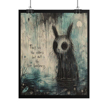 Load image into Gallery viewer, Rolled Poster — Moody Gothic Creature Art Print: "They See the Oddness but Not the Loneliness"
