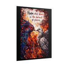 Load image into Gallery viewer, Hope Still Shines Phoenix &amp; Eagle Rolled Poster – Inspirational Wall Art
