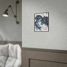 Load image into Gallery viewer, Wolf &amp; Woman Art Poster — "The Hardest Battles Build the Strongest Souls"
