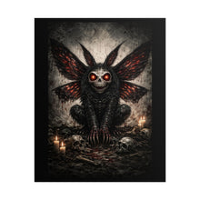 Load image into Gallery viewer, Dark Moth Demon Poster — Gothic Horror Wall Art with Candlelit Skull Scene
