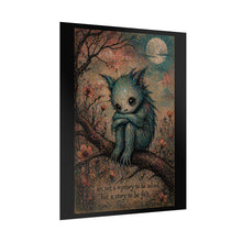 Load image into Gallery viewer, Rolled Poster — Whimsical Moonlit Creature Art Print with Quote
