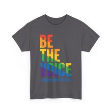 Load image into Gallery viewer, Be The Voice #StopSuicide Pride T-Shirt - Size S - 5XL
