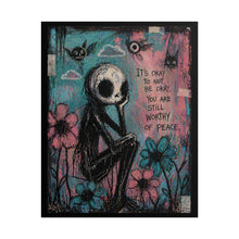 Load image into Gallery viewer, Rolled Poster – “It’s Okay to Not Be Okay” Inspirational Skull Art Print
