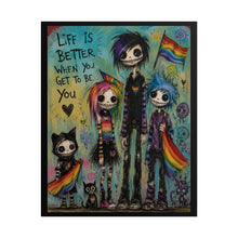 Load image into Gallery viewer, Edgy Emo Pride Art Print - "Life Is Better When You Get To Be You"
