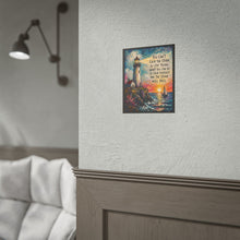 Load image into Gallery viewer, "Calm Yourself" Inspirational Lighthouse Poster – Ocean Wall Art Print
