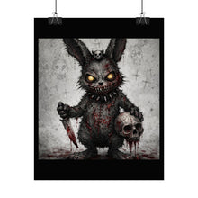 Load image into Gallery viewer, Horror Bunny Poster — Creepy Blood-Stained Killer Rabbit Wall Art
