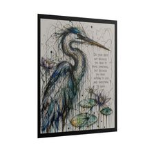 Load image into Gallery viewer, Heron Art Poster – Inspirational Quote "Do Your Best" Rolled Wall Print
