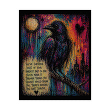Load image into Gallery viewer, Rolled Poster — Colorful Crow Art Print with Inspirational Quote
