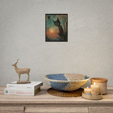 Load image into Gallery viewer, Rolled Poster – 'The Smallest Light Still Breaks the Dark' Cat Art Print
