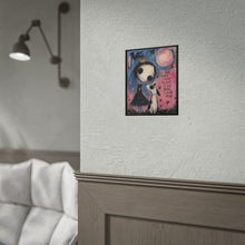 Load image into Gallery viewer, Rolled Poster — Whimsical Girl &amp; Dog Art Print with Quote: "In Your Chaos I Found My Calm"
