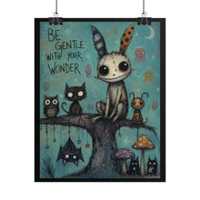 Load image into Gallery viewer, Be Gentle With Your Wonder Rolled Poster — Whimsical Cute Monster Art Print
