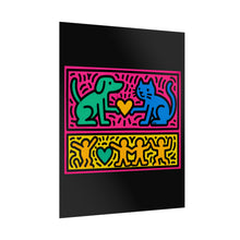 Load image into Gallery viewer, Pop Art Pet Poster — Colorful Dog &amp; Cat Love Print
