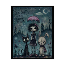 Load image into Gallery viewer, Find Beauty in the Strange Places Rolled Poster — Gothic Whimsical Moonlit Fantasy Wall Art
