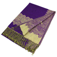 Load image into Gallery viewer, Border Pashmina Scarf Shawl 003
