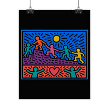 Load image into Gallery viewer, Rolled Poster — Colorful Unity Art Print (Heart &amp; Helping Hands)
