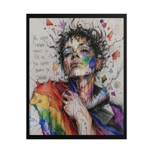 Load image into Gallery viewer, "Born To Shine" Pride Wall Art | LGBTQ+ Empowerment Print
