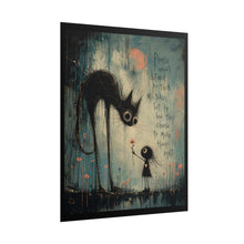 Load image into Gallery viewer, Rolled Poster — Whimsical Dark Art Print with Inspirational Quote
